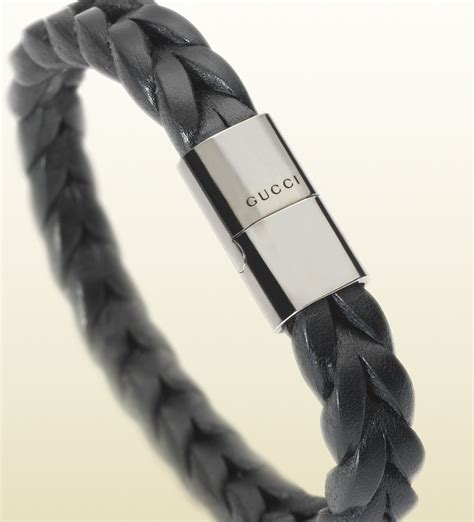 gucci bracelet men's leather|Gucci bracelet male.